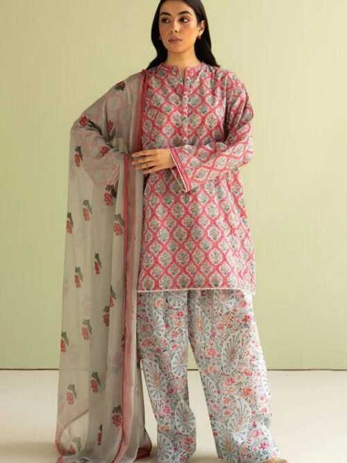 Coco - Pink Printed Zara Shah Jahan Suit
