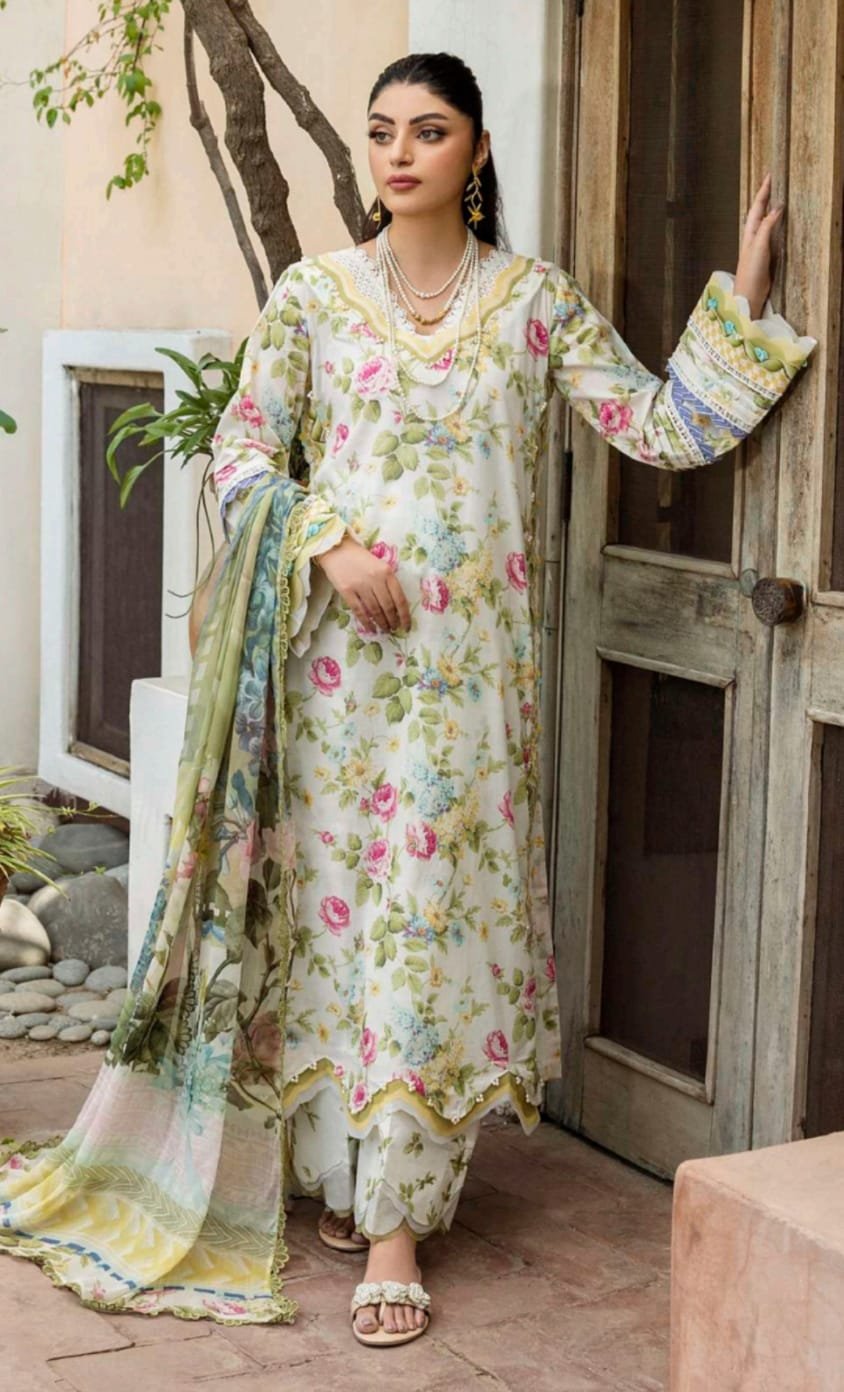 Elaf Premium - 3 Piece Printed Unstitched Suit (Multi)