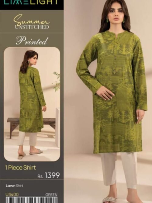 Lime Light - Green Gold paste print Suit