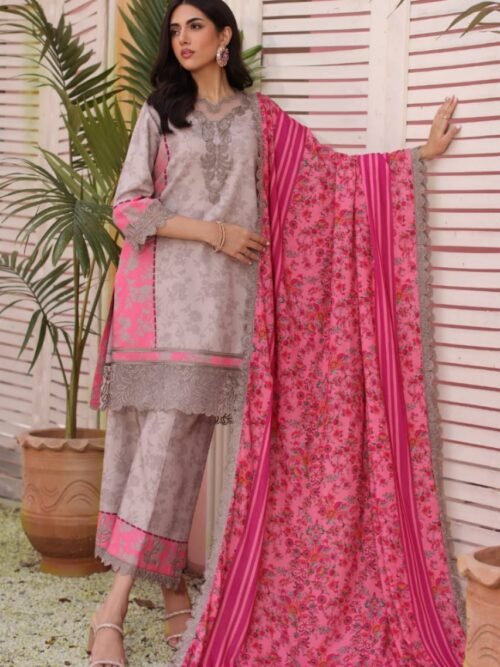 Charizma - 3-PC Unstitched Embroidered Linen Suite