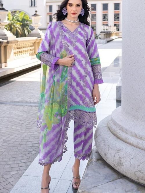 Charizma Embroidered Lawn suite