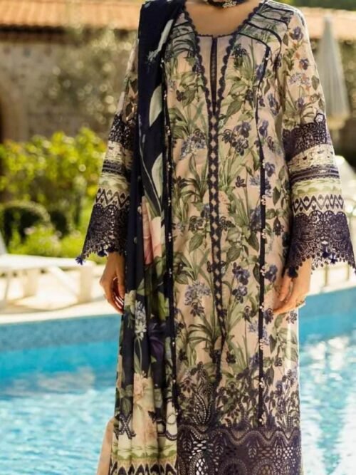 Elaf Premium - Digital Printed & Chikankari Lawn Suite