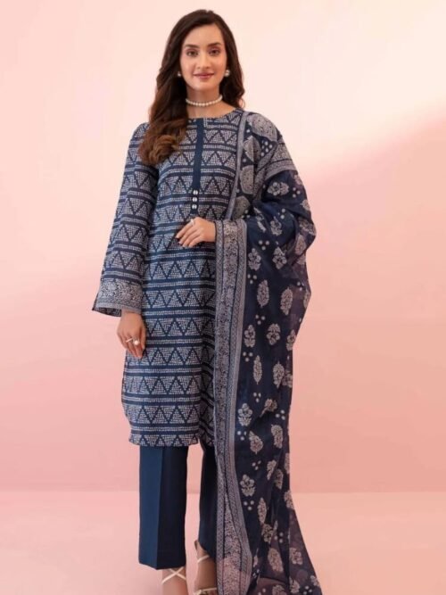 Nishat 3-PC Navy Blue Suit