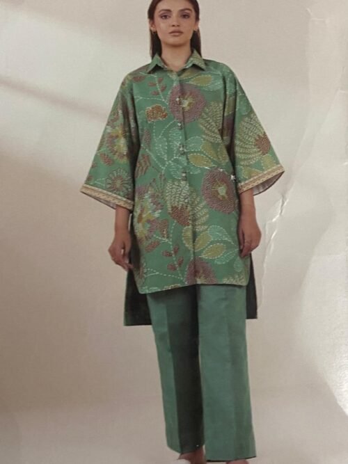 Sapphire - Green Printed Khaddar Suit