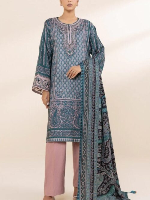 Sapphire - Emb 3-PC suit linen