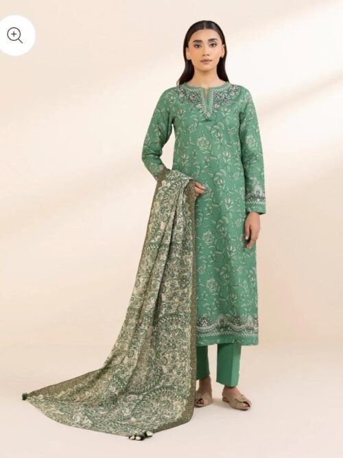 SAPPHIRE | UNSTITCHED 3 PIECE EMBROIDERED LIGHT KHADDAR SUIT